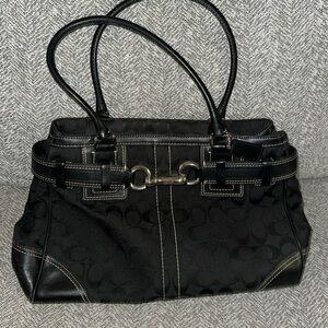 Like new black coach purse with dust bag